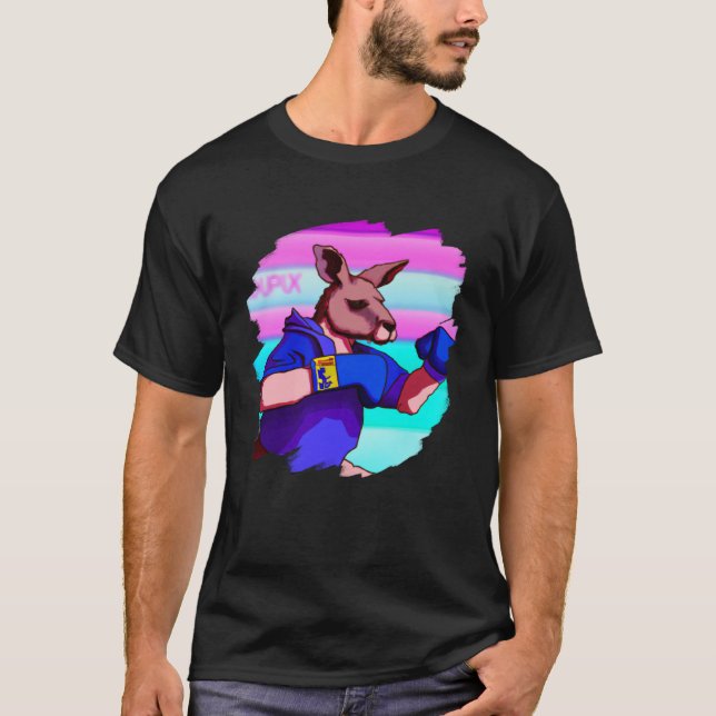 Kangaroo Boxing Cool Kangaroo Boxing Boxer T Shirt (Framsida)