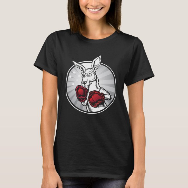 Kangaroo Boxing I Kangaroo Animal Friend Marsupial T Shirt (Framsida)