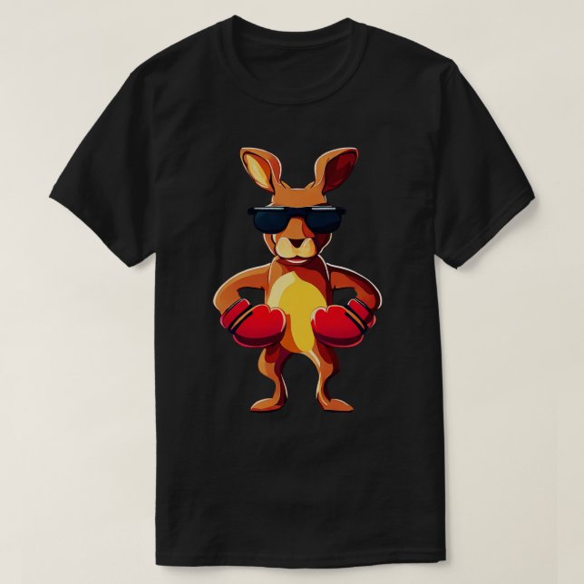 Kangaroo Boxing T Shirt (Design framsida)