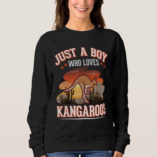 Kangaroo Boy Australia Kangaroo T Shirt (Framsida)