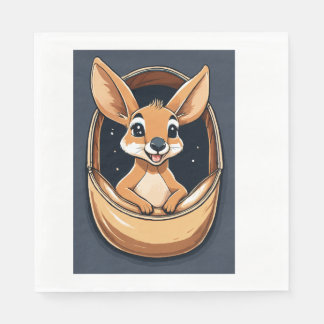 Kangaroo Boy Napkin Pappersservett
