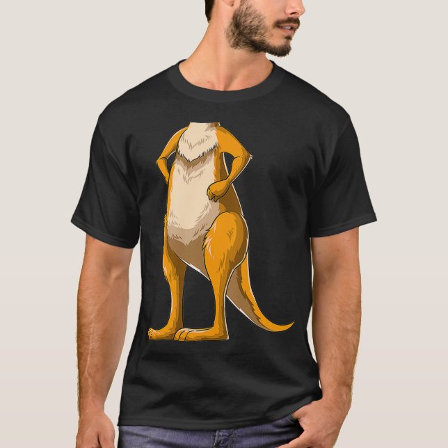 Kangaroo Costume Kangaroo Body Headless Kangaroo T Shirt (Framsida)