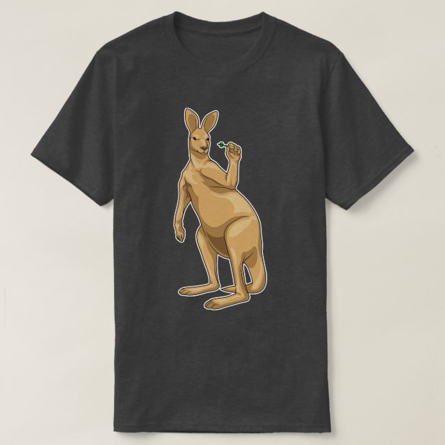 Kangaroo Darts Dart T Shirt (Design framsida)