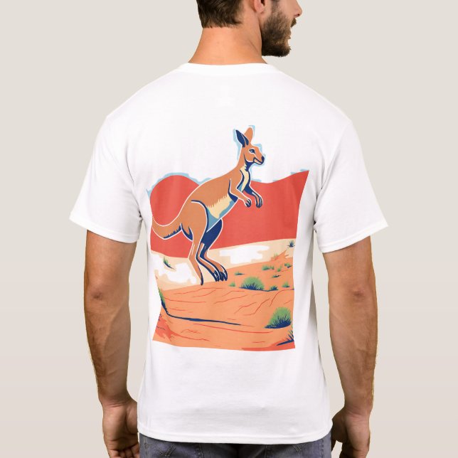 Kangaroo Design T Shirt (Baksida)