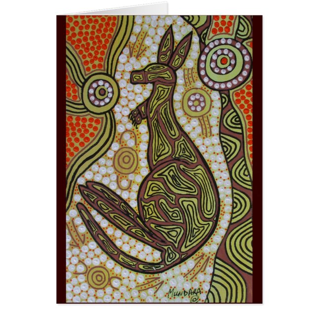 Kangaroo Dreaming (c) från Mundara Koorang Hälsningskort (Framsidan)
