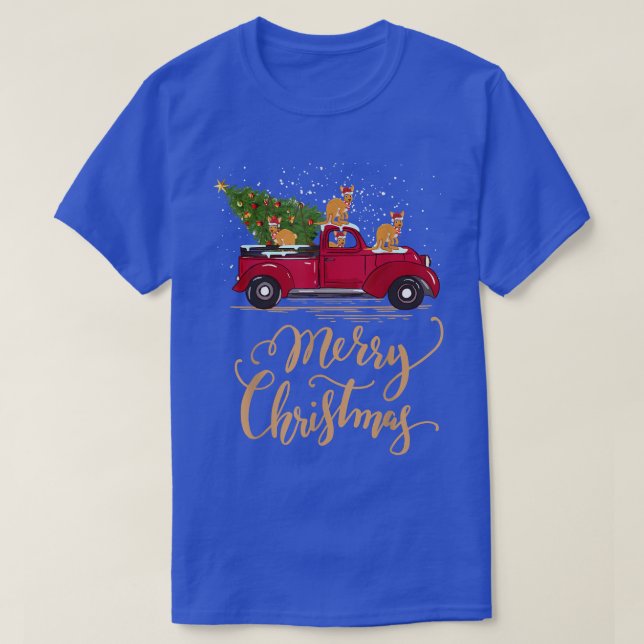 Kangaroo Driving Julgran Lastbil Kangaroo Chr T Shirt (Design framsida)