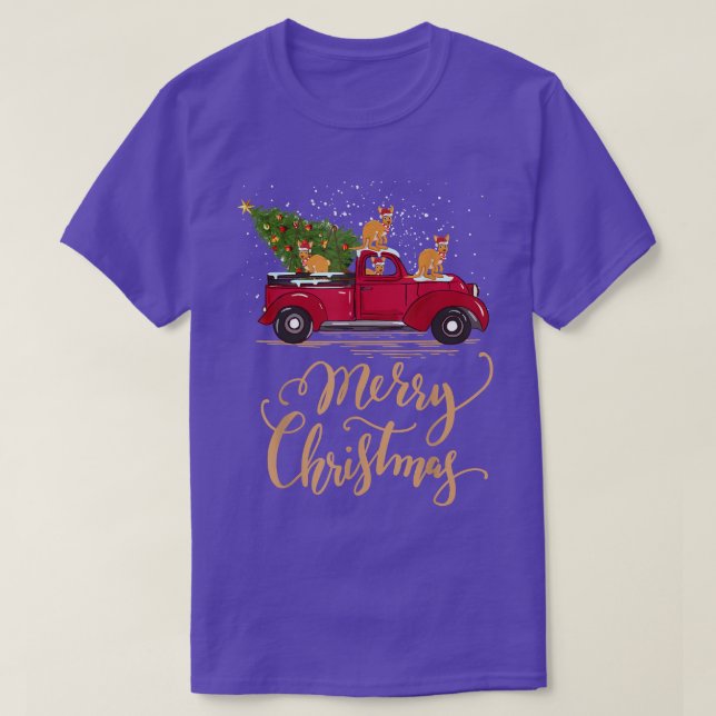 Kangaroo Driving Julgran Lastbil Kangaroo Chr T Shirt (Design framsida)