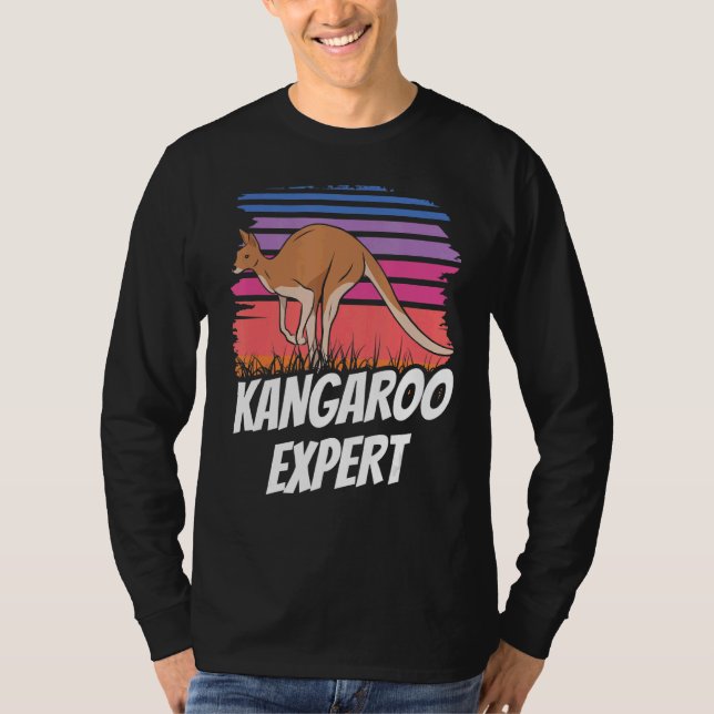 Kangaroo Expert Australia Kangaroos Animal T Shirt (Framsida)