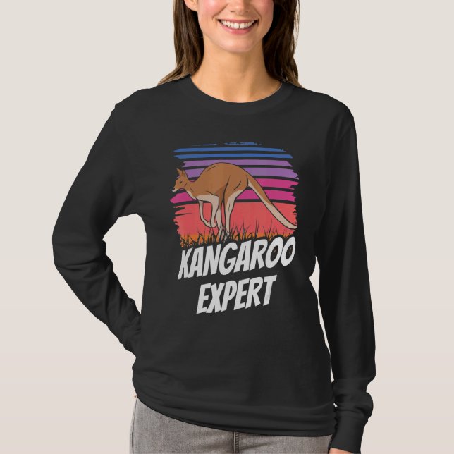 Kangaroo Expert Australia Kangaroos Animal T Shirt (Framsida)