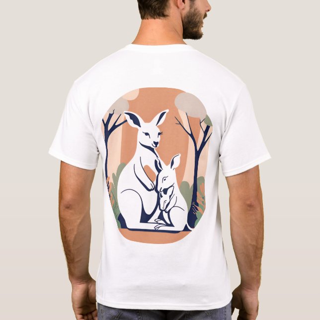 Kangaroo FAMILY design T Shirt (Baksida)