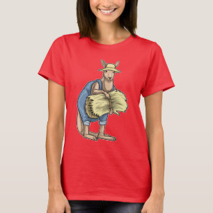 Kangaroo Farmer Straw T Shirt