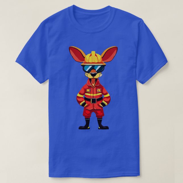 Kangaroo Fireman T Shirt (Design framsida)