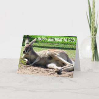 Kangaroo Grattis på födelsedagen till rookort Kort