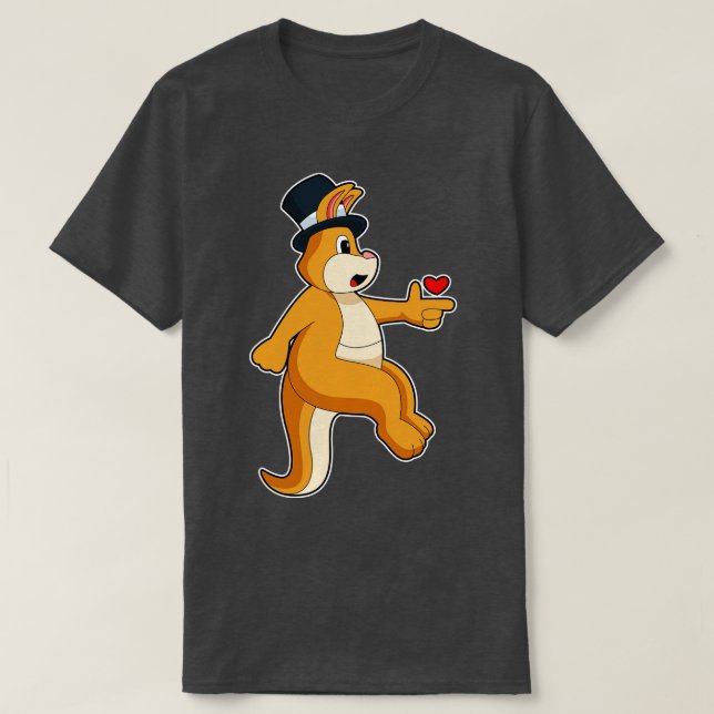 Kangaroo Groom Cylinder Bröllop T Shirt (Design framsida)