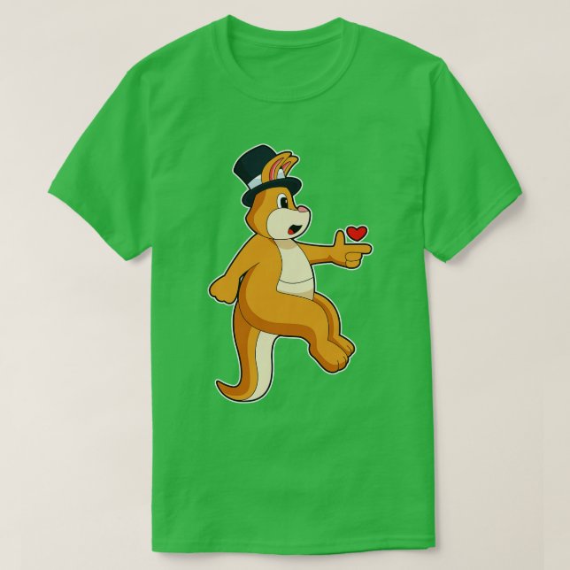 Kangaroo Groom Cylinder Bröllop T Shirt (Design framsida)
