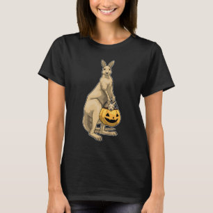 Kangaroo Halloween Pumpkin T Shirt