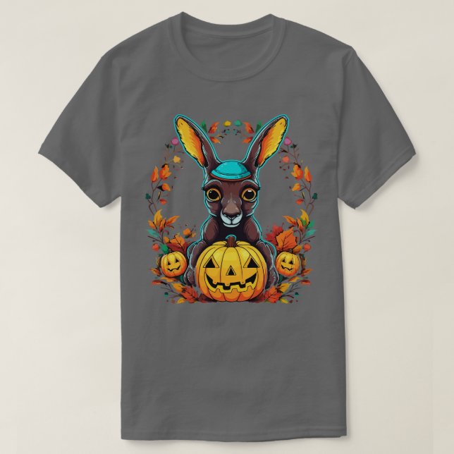 Kangaroo Halloween T Shirt (Design framsida)