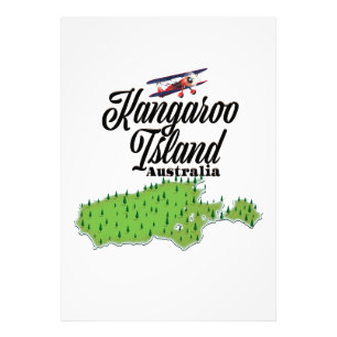 Kangaroo Island Australien karta Fototryck