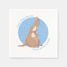Kangaroo Joey Pojke Blue och Brown Shower Pappersservett