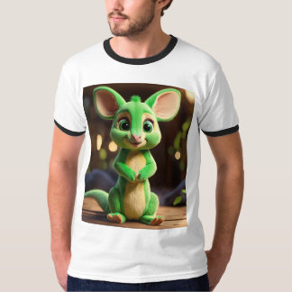 "Kangaroo Joyride: Playful Kangaroo Jumping Over T Shirt