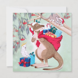 Kangaroo jul - Australiska julkonsten Kort