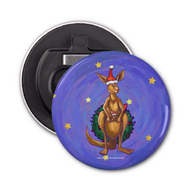 Kangaroo jul Starry Night Flasköppnare (Framsidan)