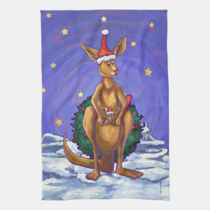 Kangaroo jul Starry Night Kökshandduk