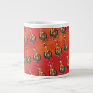 Kangaroo Julafton på Red Jumbo Mugg