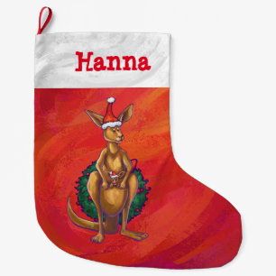 Kangaroo Julafton på Red Stor Julstrumpa