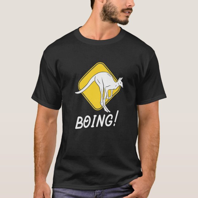Kangaroo Jumping T Shirt (Framsida)