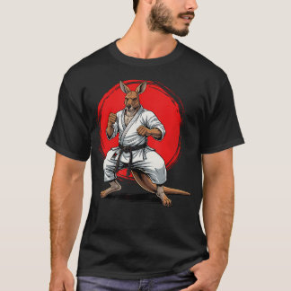 Kangaroo Karate Judo Japan Japanese Flag T Shirt
