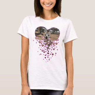 Kangaroo kärlek hjärta t shirt