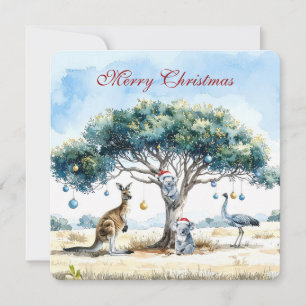 Kangaroo Koalas Emu jul Gumtree Baubles Julkort