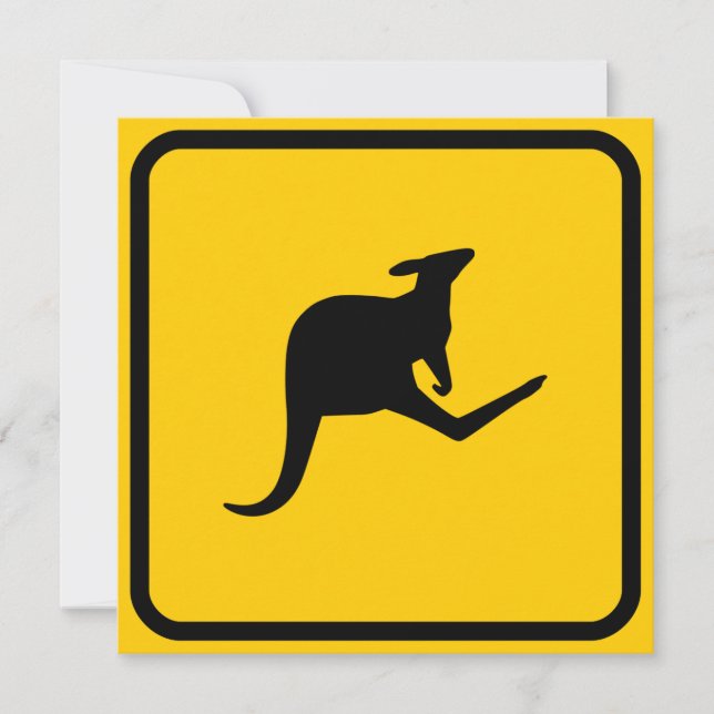 Kangaroo-korsande inbjudan (Framsida)