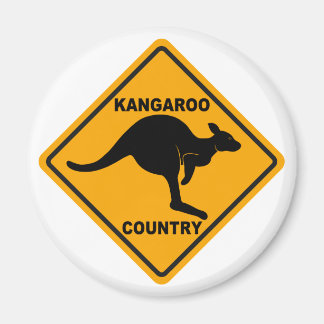 Kangaroo Land Sign Magnet