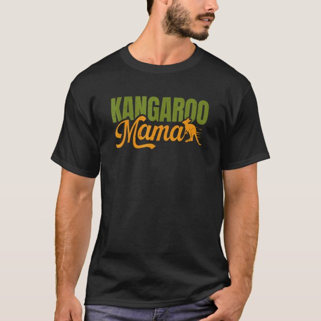 Kangaroo Mamma Australian Wildlife Kangaroo T Shirt (Framsida)