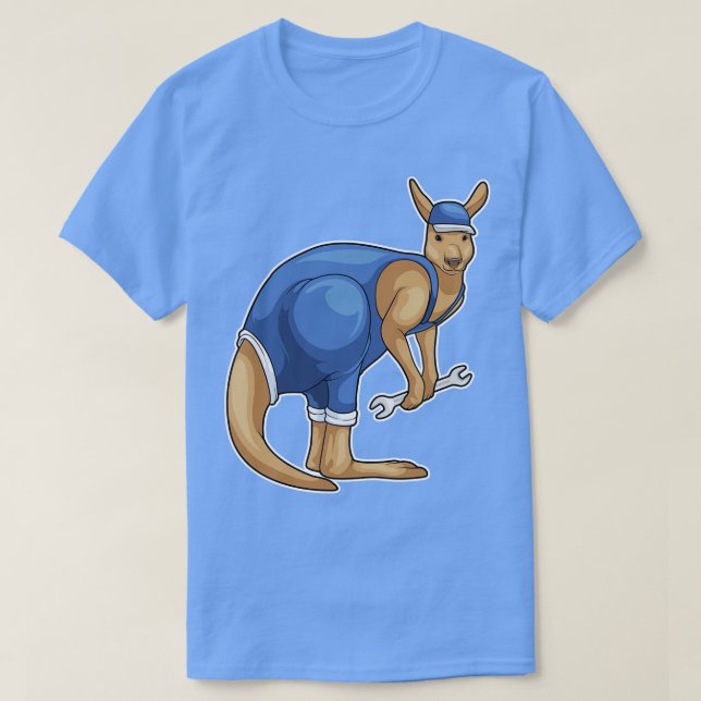 Kangaroo Mechanic Verktyg T Shirt (Design framsida)