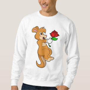 Kangaroo med blomma lång ärmad tröja