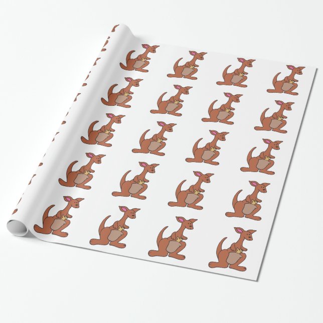 KANGAROO MED JOEY PRESENTPAPPER (Utrullad)