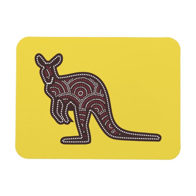 Kangaroo Mosaic Magnet (Horisontell)