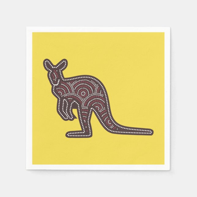 Kangaroo Mosaic Pappersservett (Framsidan)