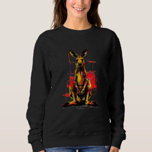 Kangaroo Motif Animal Lover Forest Art Wildlife Na T Shirt