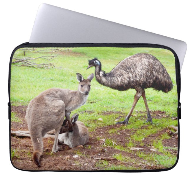 Kangaroo och EMU Laptop Sleeve (Framsidan)