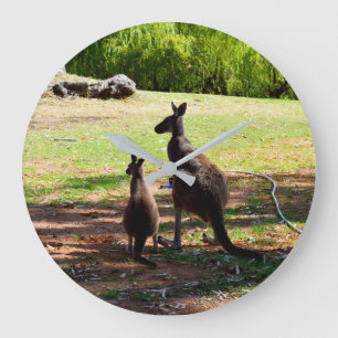 Kangaroo och hennes Joey, väggklocka