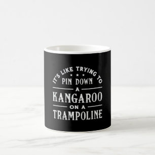 Kangaroo on a Trampoline Gymnast Trampolining Kaffemugg