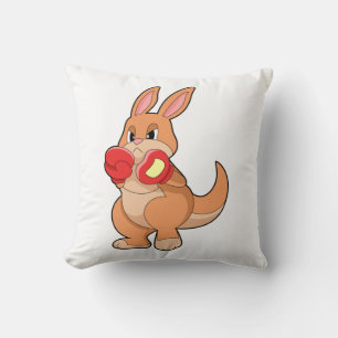 Kangaroo på Boxing med Boxing handskar Kudde