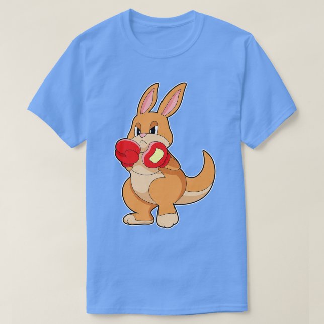 Kangaroo på Boxing med Boxing handskar T Shirt (Design framsida)