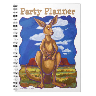 Kangaroo Party Centre Anteckningsbok Med Spiral