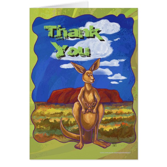 Kangaroo Party Centre Hälsningskort (Framsidan)