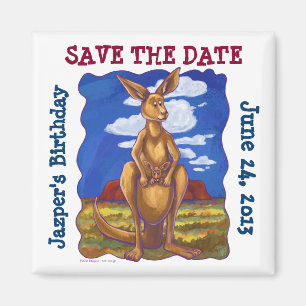 Kangaroo Party Centre Magnet